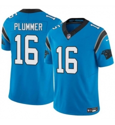 Men Carolina Panthers 16 Jack Plummer Blue 2024 F U S E Vapor Limited Stitched Football Jersey Men Carolina Panthers 16 Jack Plummer Blue 2024 F U S E Vapor Limited Stitched Football Jersey