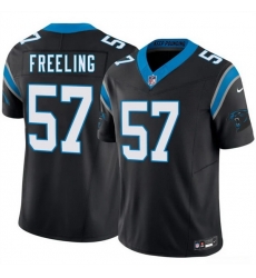 Men Carolina Panthers  57 Monroe Freeling Black 2026 Draft F U S E  Vapor Limited Stitched Football Jersey