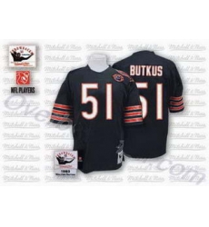 Chicago Bears 51 BUTKUS blue mitchell and ness Jersey