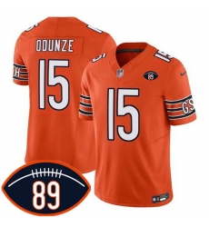 Men Chicago Bears  15 Rome Odunze Orange 2026 F U S E  With Mike Ditka 89 Patch Vapor Untouchable Limited Stitched Football Jersey