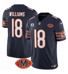 Men Chicago Bears 18 Caleb Williams Navy 2025 F U S E With 1 Star C Patch And VMH Patch Vapor Untouchable Limited Stitched Football Jersey Men Chicago Bears 18 Caleb Williams Navy 2025 F U S E With 1 Star C Patch And VMH Patch Vapor Untouchable Limited Stitched Football Jersey