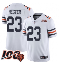 Men Chicago Bears 23 Devin Hester White 100th Season Limited Football Jersey