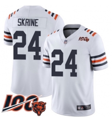 Men Chicago Bears 24 Buster Skrine White 100th Season Limited Football Jersey