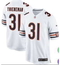 Men Chicago Bears  31 Dillon Thieneman White 2026 F U S E  Vapor Untouchable Limited Stitched Football Jersey