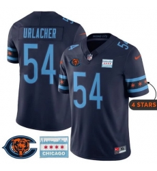 Men Chicago Bears  54 Brian Urlacher Navy City Edition F U S E  With Chicago Flag Vapor Untouchable Limited Stitched Football Jersey