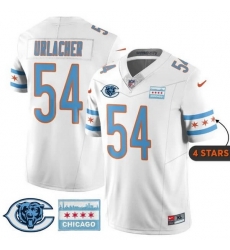 Men Chicago Bears 54 Brian Urlacher White City Edition F U S E With Chicago Flag Vapor Untouchable Limited Stitched Football Jersey Men Chicago Bears 54 Brian Urlacher White City Edition F U S E With Chicago Flag Vapor Untouchable Limited Stitched Football Jersey