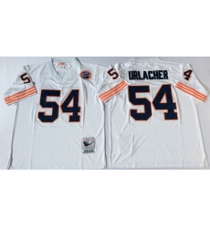 Men Chicago Bears 54 Brian Urlacher White M&N Throwback Jersey