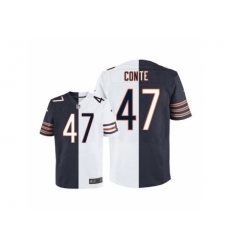 Nike Chicago Bears 47 Chris Conte Blue-White Elite split NFL Jersey