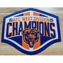 Chicago Bears 2025 AFC West Division Champions Patch Biaog