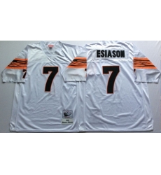 Bengals 7 Boomer Esiason White Throwback Jersey