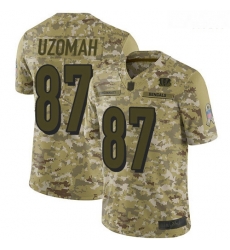 Bengals 87 C J  Uzomah Camo Men Stitched Football Limited 2018 Salute To Service Jersey