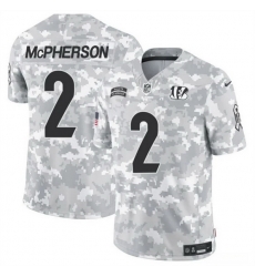 Men Cincinnati Bengals 2 Evan McPherson 2024 F U S E Arctic Camo Salute To Service Limited Stitched Football Jersey