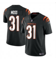 Men Cincinnati Bengals 31 Zack Moss Black Vapor Untouchable Limited Stitched Jersey