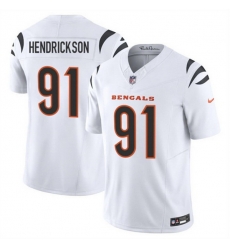 Men Cincinnati Bengals 91 Trey Hendrickson White 2025 F U S E  Vapor Untouchable Limited Stitched Football Jersey