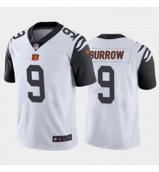 Men Nike Cincinnati Bengals 9 Joe Burrow White Rush Stitched Jersey 2020 NFL Draft