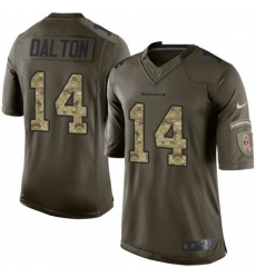 Mens Nike Cincinnati Bengals 14 Andy Dalton Limited Green Salute to Service NFL Jersey