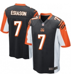 Mens Nike Cincinnati Bengals 7 Boomer Esiason Game Black Team Color NFL Jersey