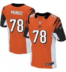 Mens Nike Cincinnati Bengals 78 Anthony Munoz Elite Orange Alternate NFL Jersey