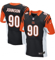 Nike Bengals #90 Michael Johnson Black Team Color Mens Stitched NFL Elite Jersey