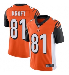 Youth Nike Bengals #81 Tyler Kroft Orange Alternate Stitched NFL Vapor Untouchable Limited Jersey