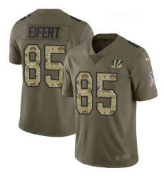 Youth Nike Cincinnati Bengals 85 Tyler Eifert Limited OliveCamo 2017 Salute to Service NFL Jersey