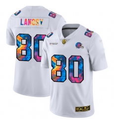 Cleveland Browns 80 Jarvis Landry Men White Nike Multi Color 2020 NFL Crucial Catch Limited NFL Jersey