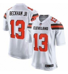 Men Browns #13 Beckham JR White Vapor Jersey 4XL 5XL