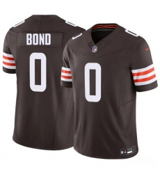 Men Cleveland Browns  0 Isaiah Bond Brown 2026 Draft F U S E  Vapor Limited Stitched Football Jersey