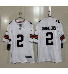 Men Cleveland Browns 2 Shedeur Sanders White 2026 Vapor Limited Stitched Football Jersey Men Cleveland Browns 2 Shedeur Sanders White 2026 Vapor Limited Stitched Football Jersey