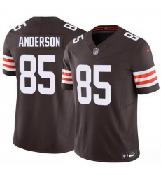 Men Cleveland Browns  85 Aaron Anderson Brown 2026 Draft F U S E  Vapor Limited Stitched Football Jersey