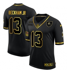 Nike Cleveland Browns 13 Odell Beckham Jr  Black Gold 2020 Salute To Service Limited Jersey