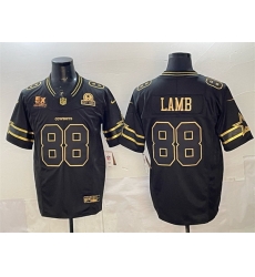 Men Dallas Cowboys 88 CeeDee Lamb Black Gold 2025 F U S E With 5x Super Bowl Champions 26 Established In 1960 Patch Vapor Limited Stitched Football Jerse Men Dallas Cowboys 88 CeeDee Lamb Black Gold 2025 F U S E With 5x Super Bowl Champions 26 Established In 1960 Patch Vapor Limited Stitched Football Jerse