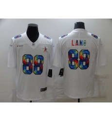 Men Dallas Cowboys 88 CeeDee Lamb Multi Color White 2020 NFL Crucial Catch Vapor Untouchable Nike Limited Jersey