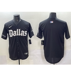 Men Dallas Cowboys Blank Black Gothic Lone Star Edition Limited Stitched Baseball Jersey Men Dallas Cowboys Blank Black Gothic Lone Star Edition Limited Stitched Baseball Jersey