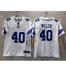 Men Nike Dallas Cowboys Von Miller #40 White F U S E Stitched NFL Jersey