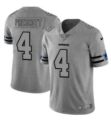 Nike Cowboys 4 Dak Prescott 2019 Gray Gridiron Gray Vapor Untouchable Limited Jersey