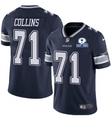 Nike Cowboys 71 La 27el Collins Navy Blue Team Color Men Stitched With Established In 1960 Patch NFL Vapor Untouchable Limited Jersey