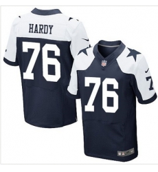 Nike Dallas Cowboys #76 Greg Hardy Navy Blue Thanksgiving Throwback Mens Stitched NFL Elite Jersey