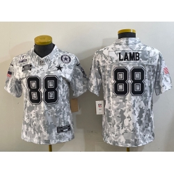 Youth Dallas Cowboys 88 CeeDee Lamb 2024 F U S E Arctic Camo Salute To Service Limited Stitched Football Jersey 2