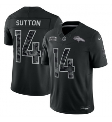 Men Denver Broncos  14 Courtland Sutton Black F U S E  2026 Salute to Service Limited Stitched Football Jersey