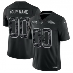 Men Denver Broncos Active Player Custom Black F U S E  2026 Salute to Service Limited Stitched Football Jersey