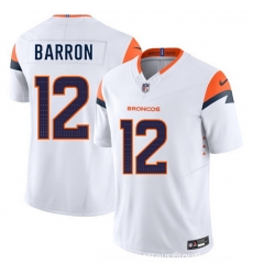 Youth Denver Broncos 12 Jahdae Barron White 2025 Draft F U S E  Vapor Limited Stitched Football Jersey