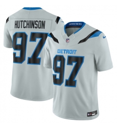 Men Detroit Lions  97 Aidan Hutchinson Silver 2026 F U S E  Rivalries Collection Limited Stitched Football Jersey