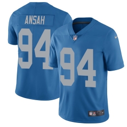 Nike Lions #94 Ziggy Ansah Blue Throwback Mens Stitched NFL Vapor Untouchable Limited Jersey