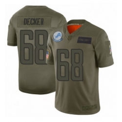 Womens Detroit Lions 68 Taylor Decker Limited Camo 2019 Salute to Service Football Jersey