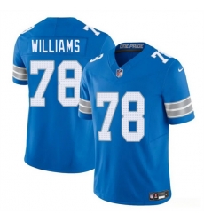 Youth Detroit Lions 78 Tyleik Williams Blue 2025 Draft F U S E  Vapor Limited Stitched Jersey
