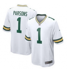 Men Green Bay Packers 1 Micah Parsons White 2025 Stitched Game Jersey