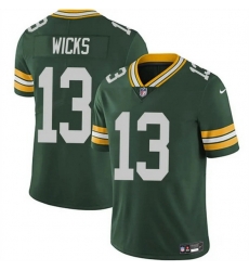 Men Green Bay Packers 13 Dontayvion Wicks Green 2025 Vapor Untouchable Limited Stitched Football Jersey