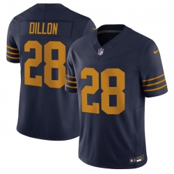 Men Green Bay Packers 28 A  J  Dillon Navy The 1923 Classic Vapor F U S E  Limited Stitched Football Jersey