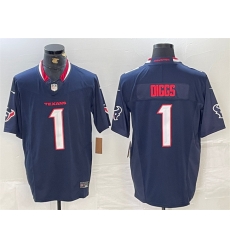 Men Houston Texans 1 Stefon Diggs Navy F U S E Vapor Limited Stitched Football Jersey Men Houston Texans 1 Stefon Diggs Navy F U S E Vapor Limited Stitched Football Jersey